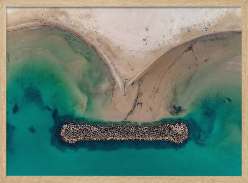 Aerial Beach Breakwater