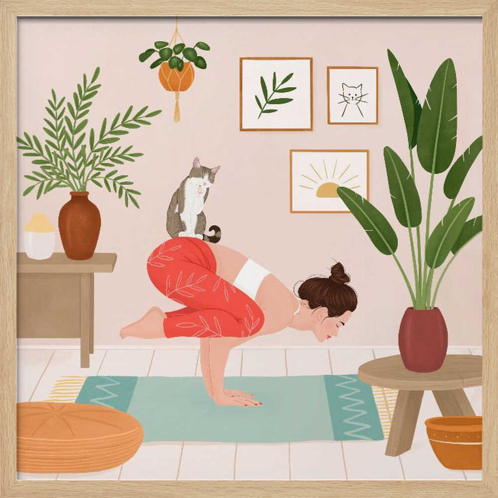 Peaceful Yoga Cat