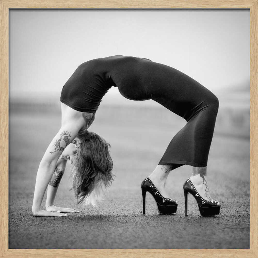 Elegant Backbend in Heels