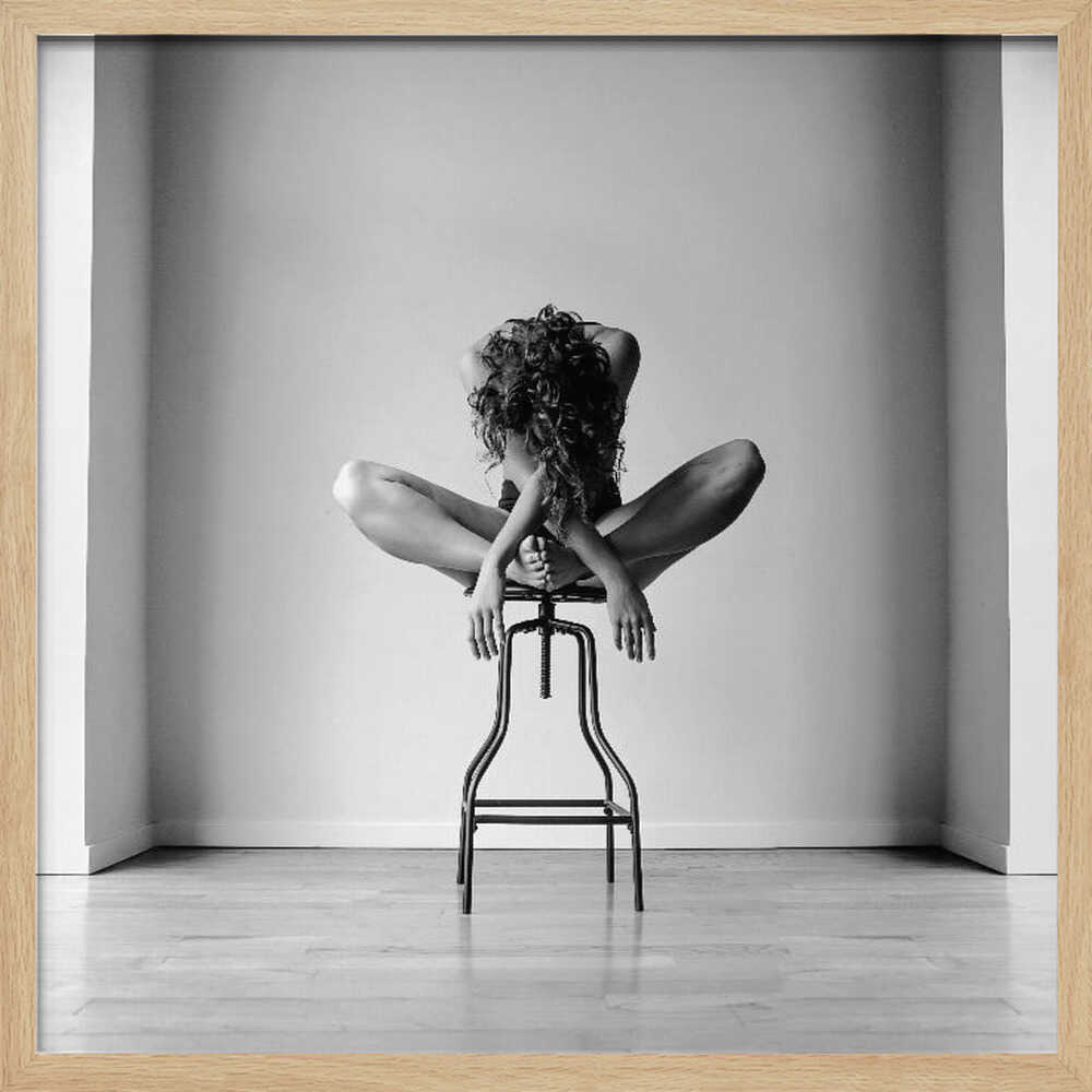 Graceful Figure On Stool