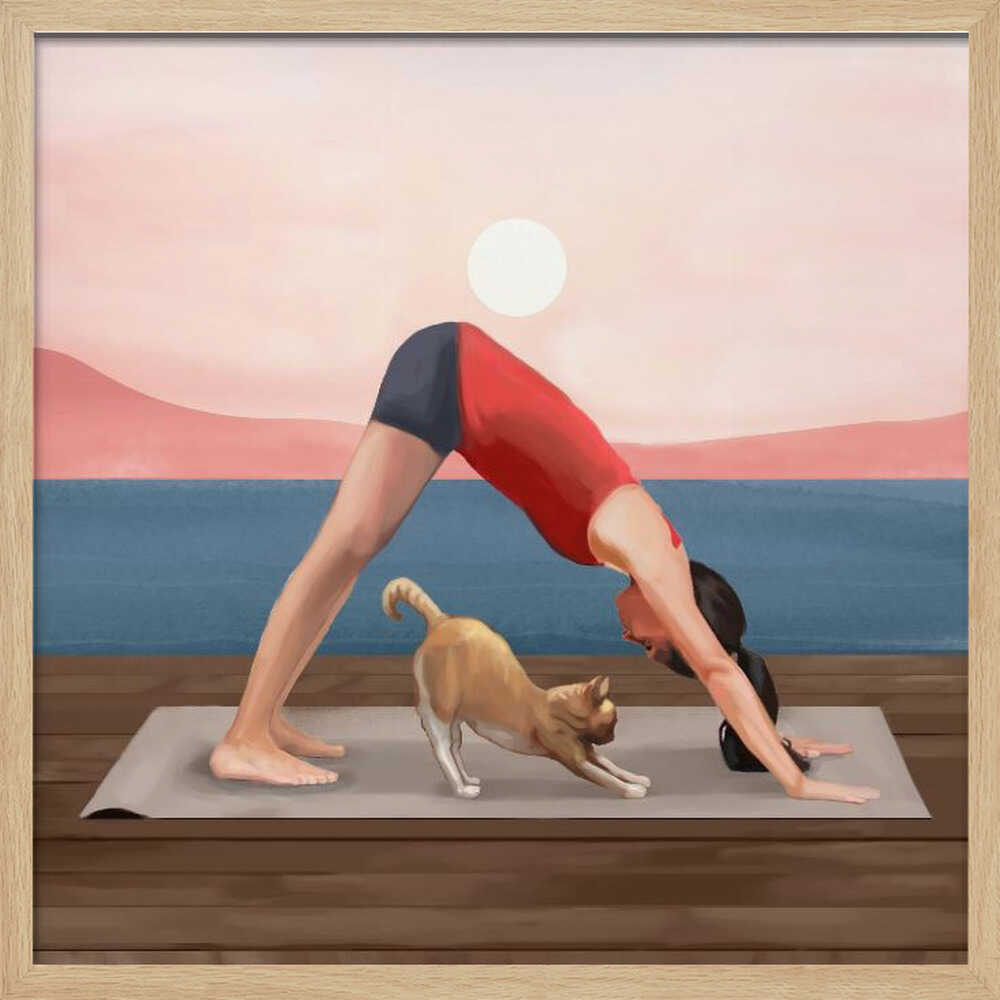 Sunrise Yoga Cat