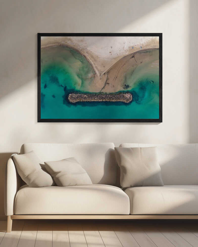 Aerial Beach Breakwater