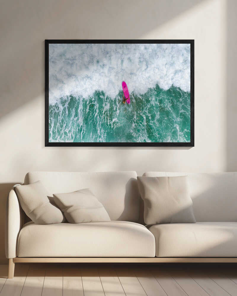 Den rosa surfbrädan