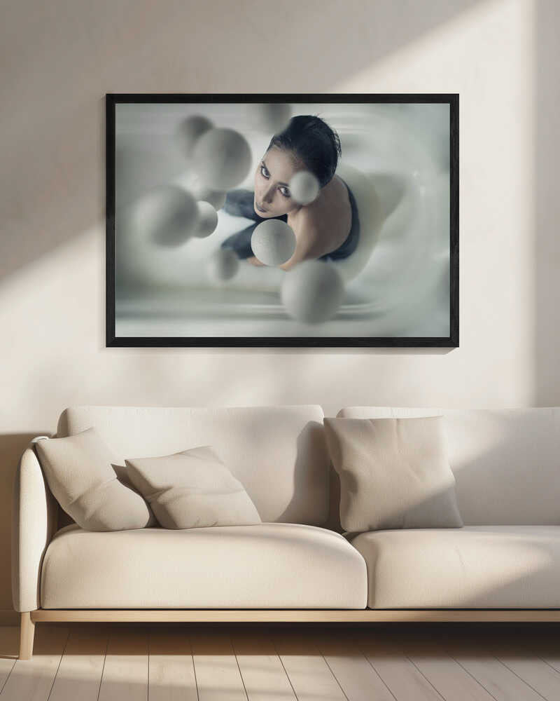 Ethereal Woman and Spheres