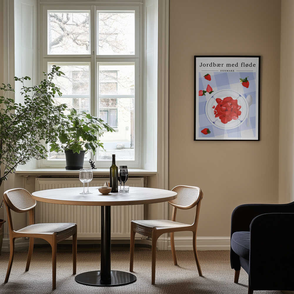 Jordbær Med Fløde