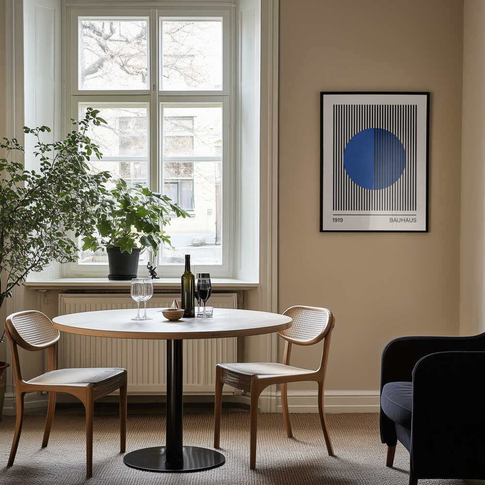 Geometric Blue Circle