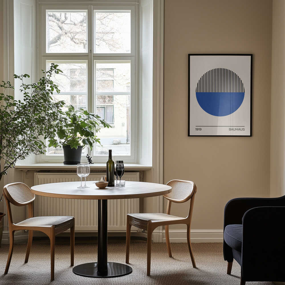 Geometric Blue Circle