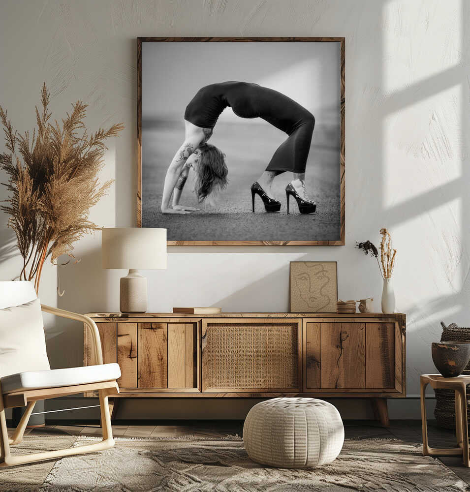 Elegant Backbend in Heels