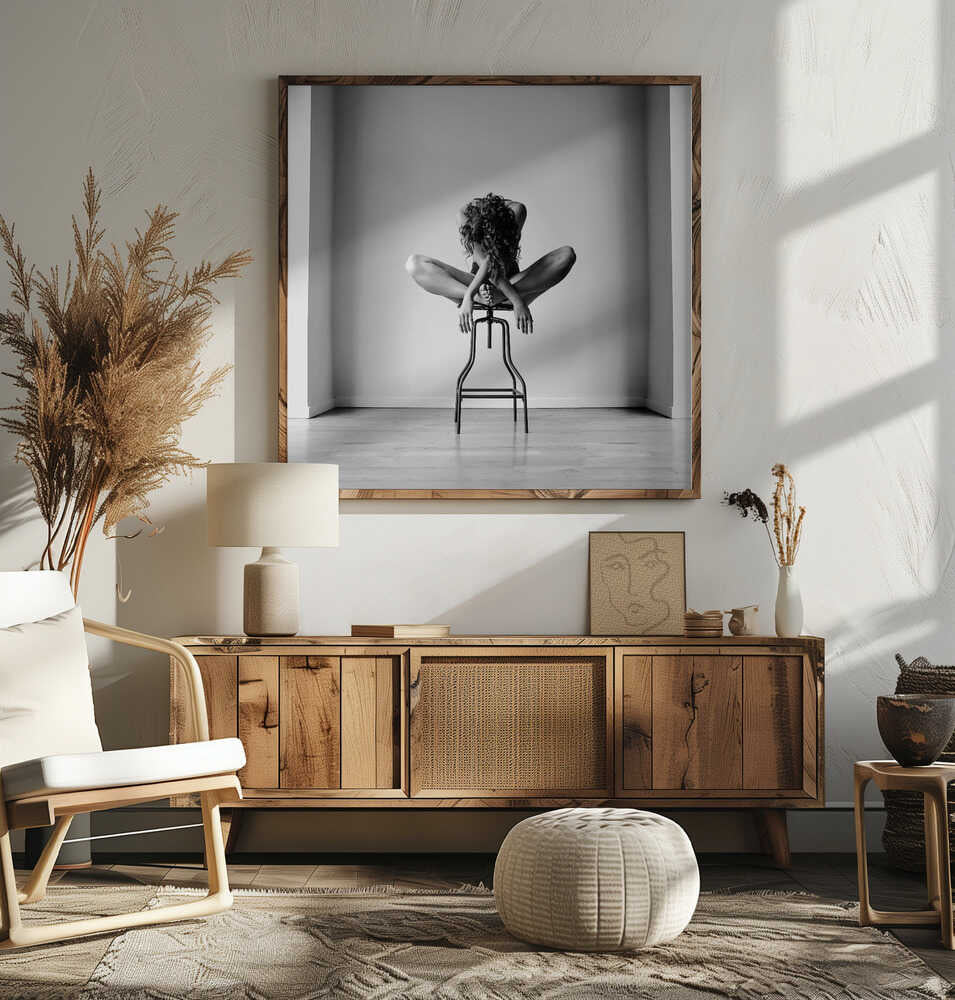 Graceful Figure On Stool