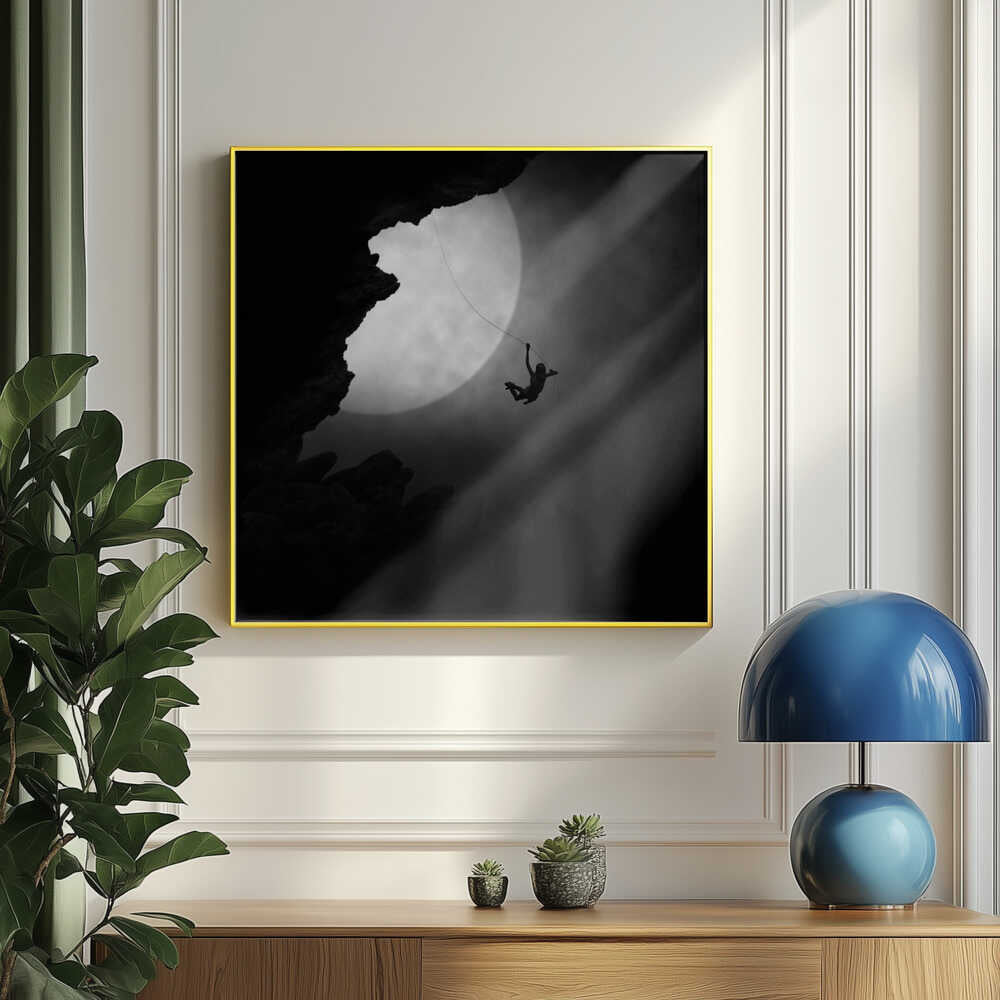 Moonlit Rock Climber