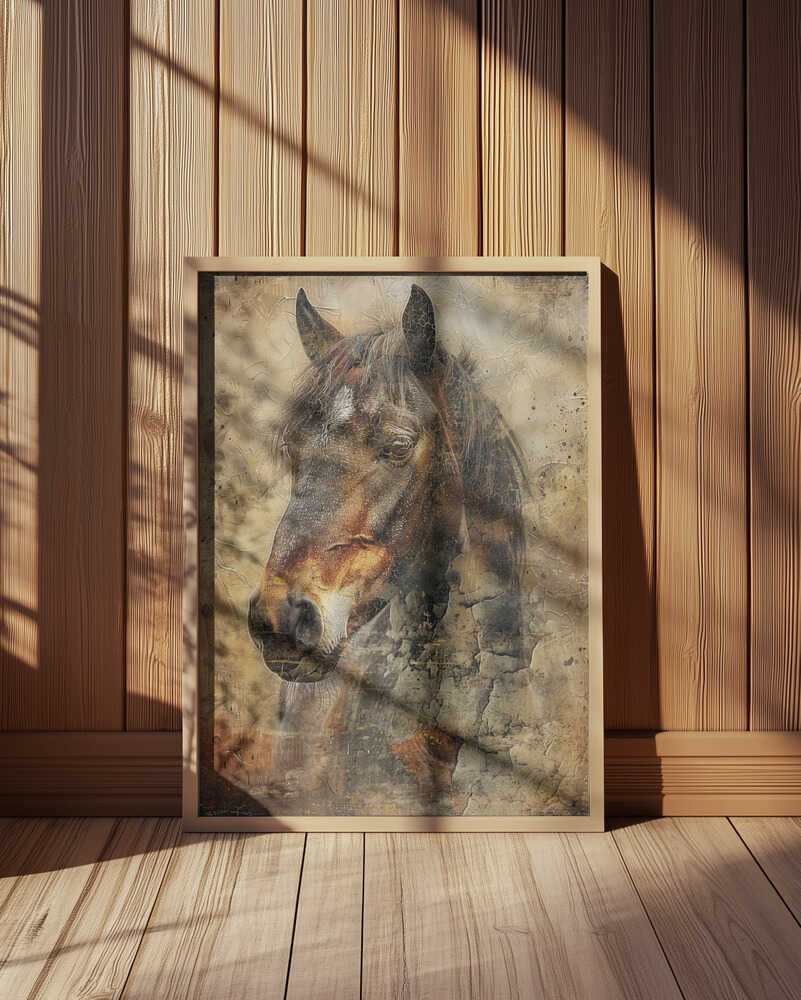 Hästillustration i vintagestil