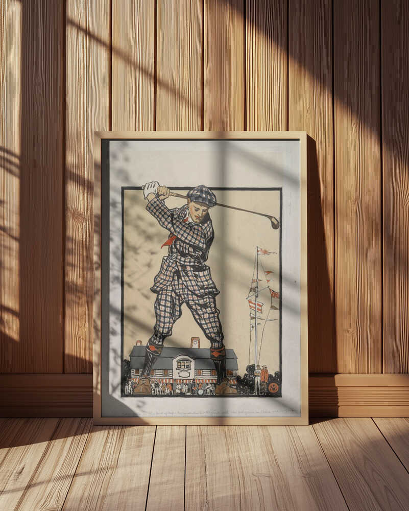 Man Swinging Golf Club