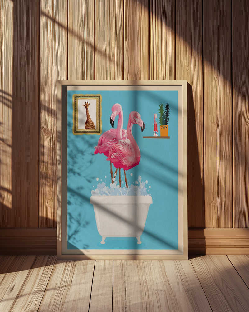 Flamingo i badkaret