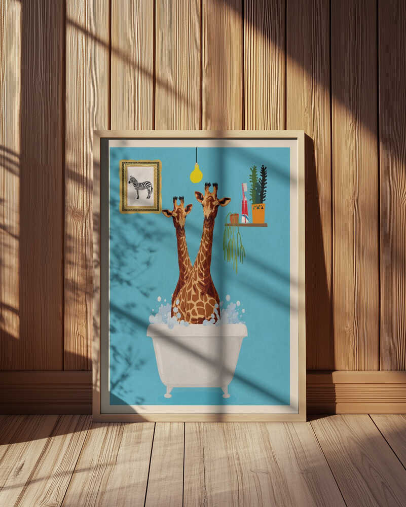 Giraffer i badet