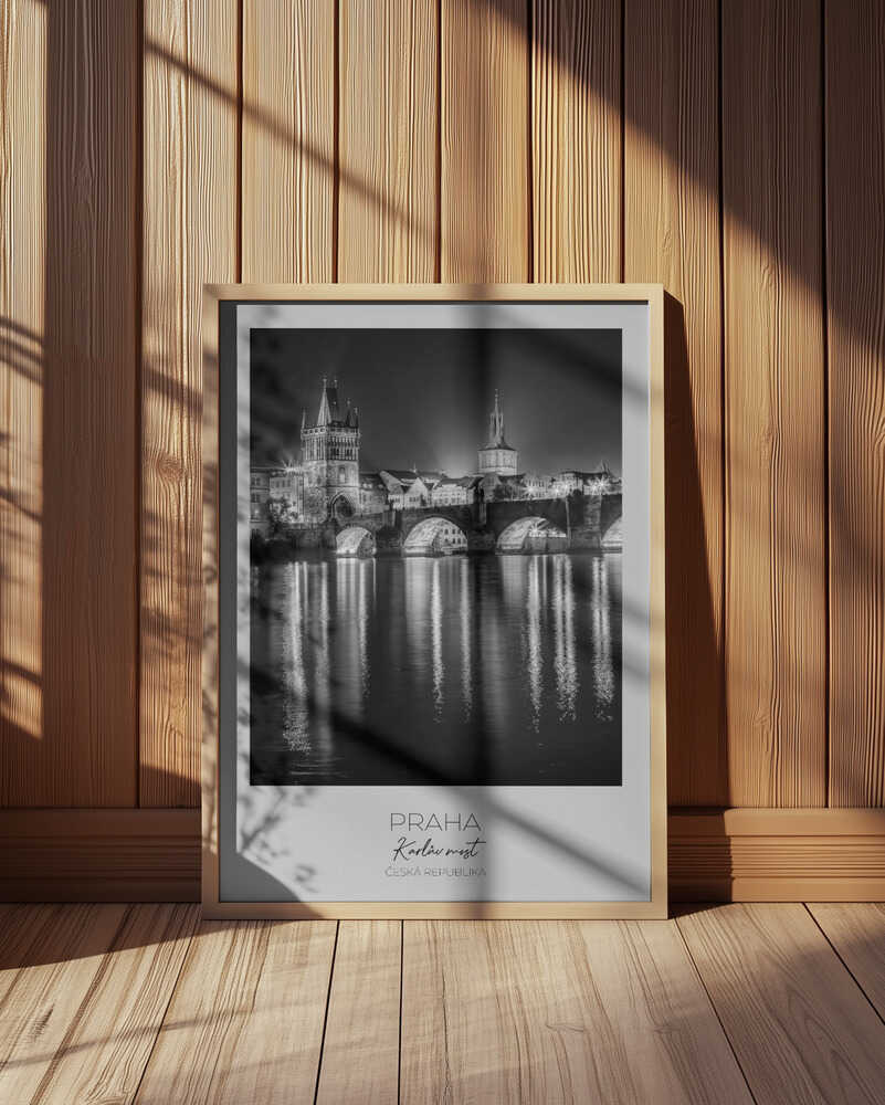 Prague Charles Bridge Night
