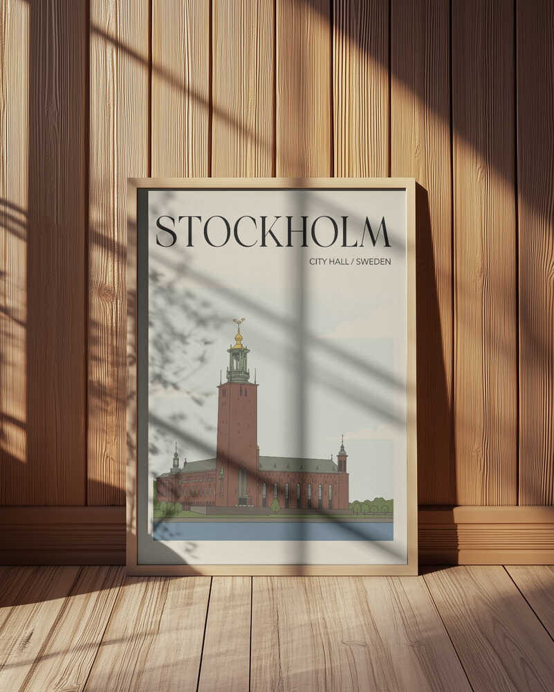 Stockholm City Hall Travel Poster