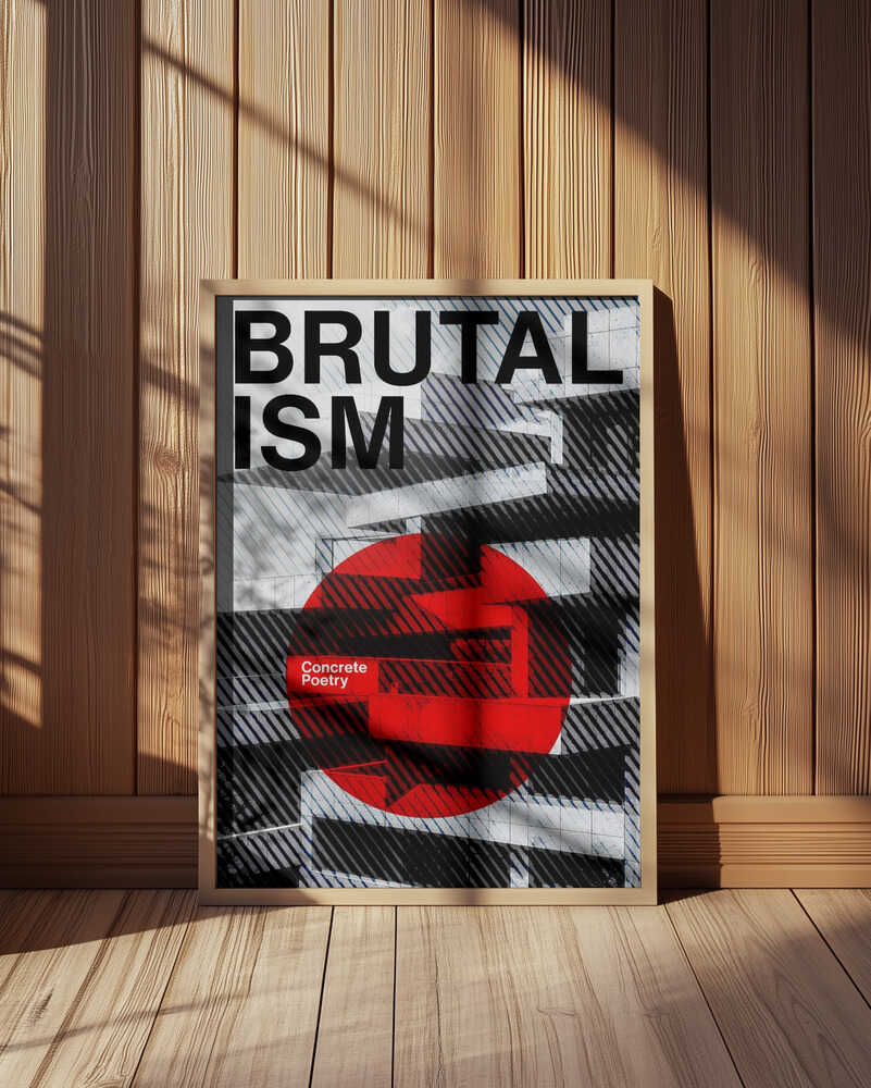 Brutalism Concrete Poetry – Modern Architectural Poster