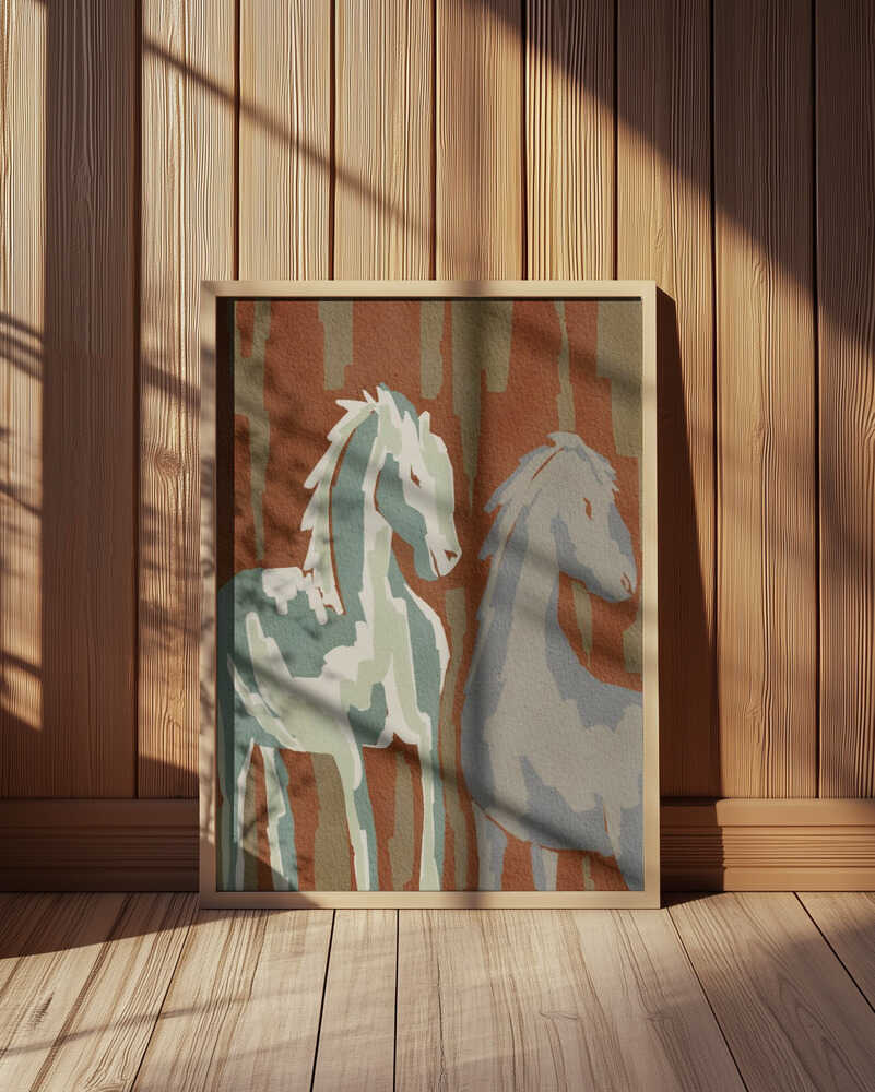 Abstract Forest Horses
