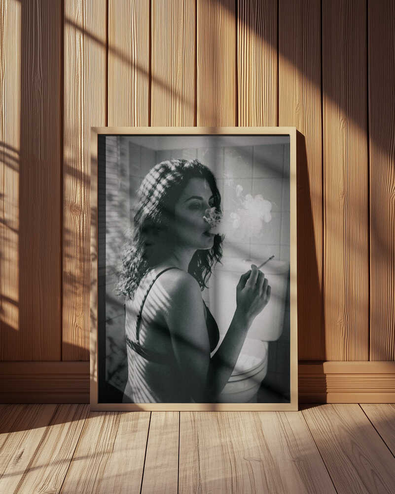 Smoking Woman in Shadows