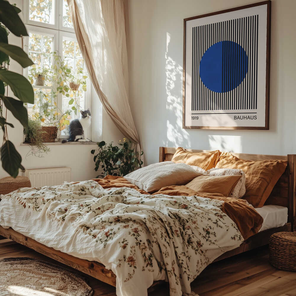 Geometric Blue Circle