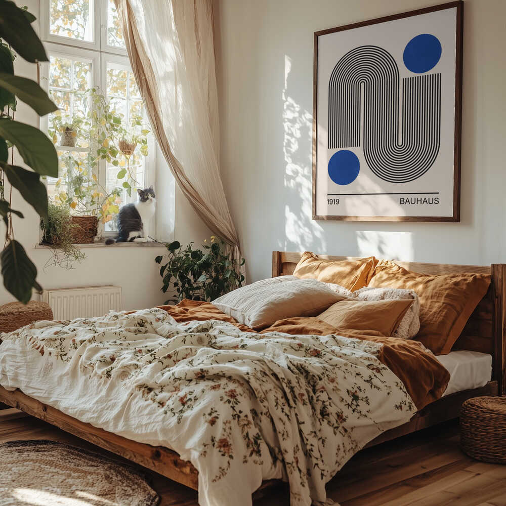 Modern Curves Blue Circles
