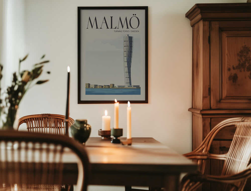 Malmö Travel Poster