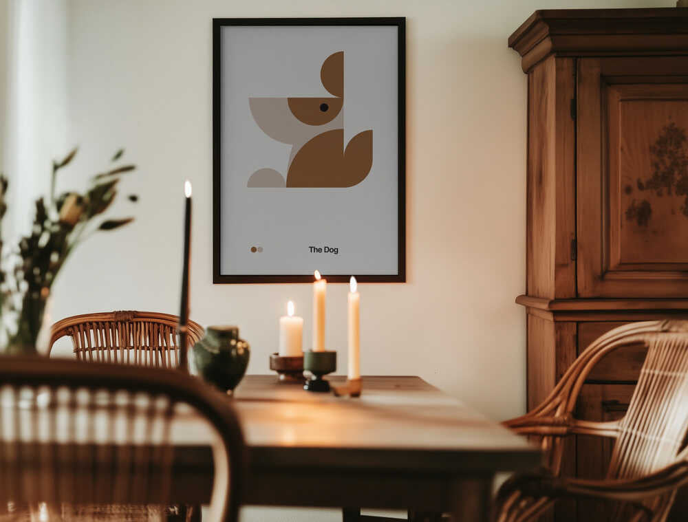 Bauhaus Dog Print | Minimalist Nursery Art