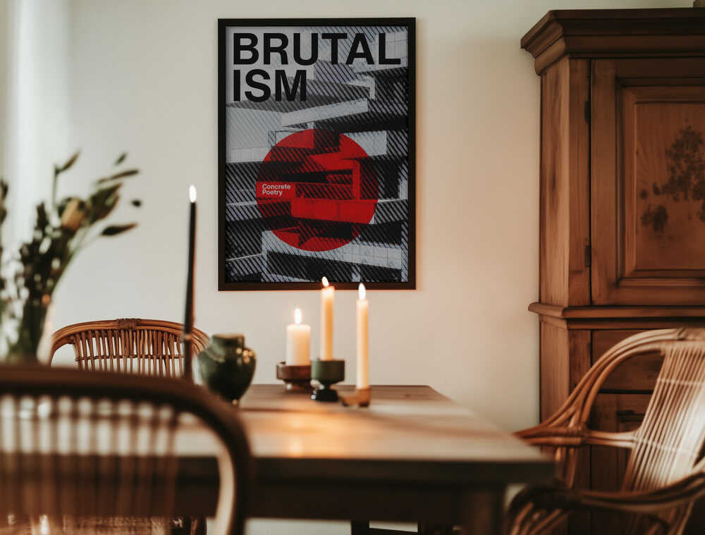 Brutalism Concrete Poetry – Modern Architectural Poster