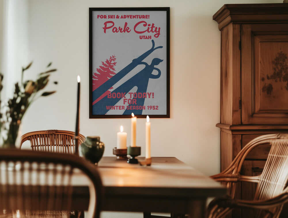 Park City – vintage skidaffisch