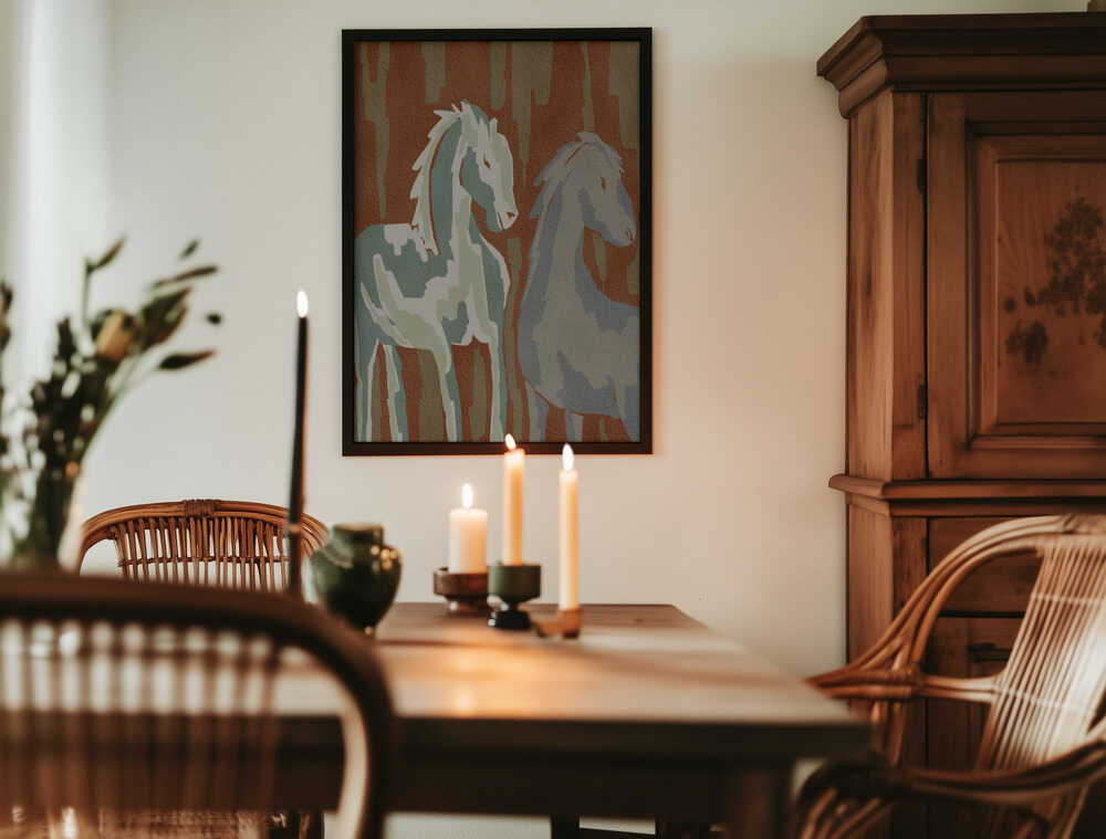 Abstract Forest Horses