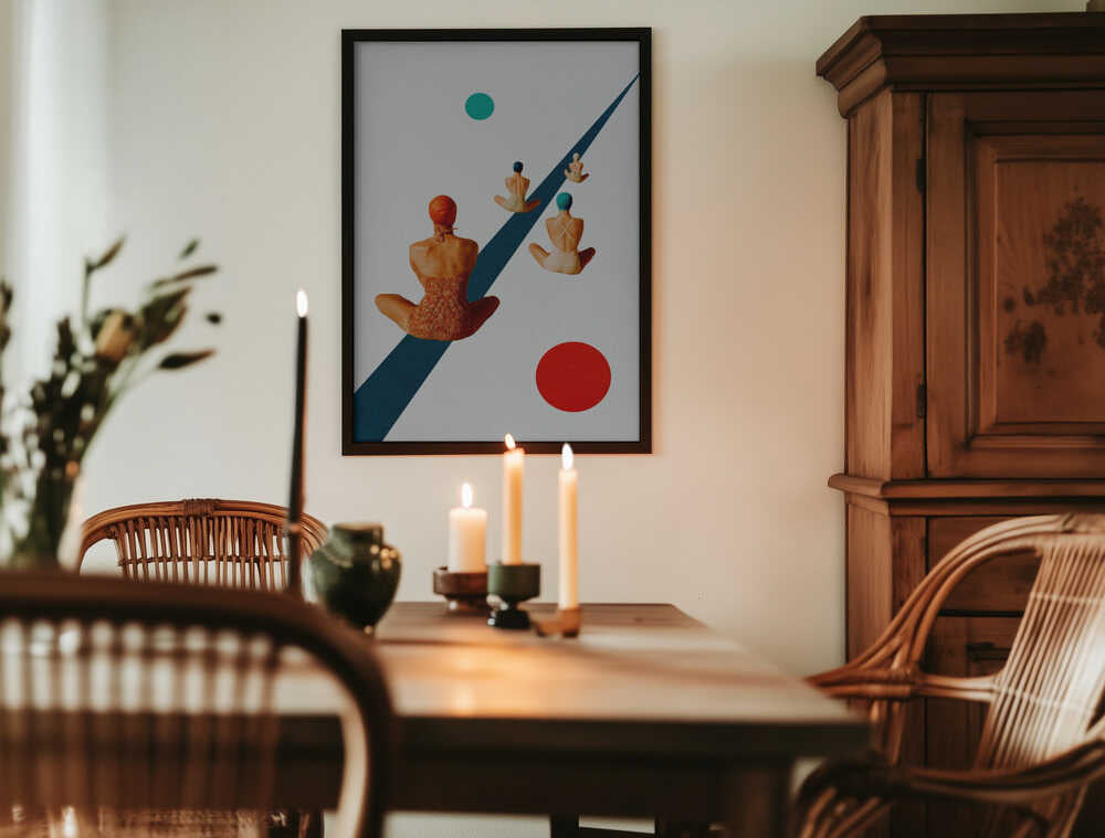 Vintage Bathers Geometric