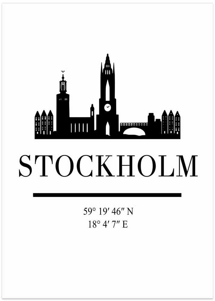 Stockholm City Silhouette