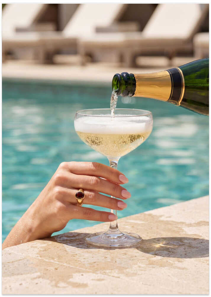 Luxury Poolside Champagne