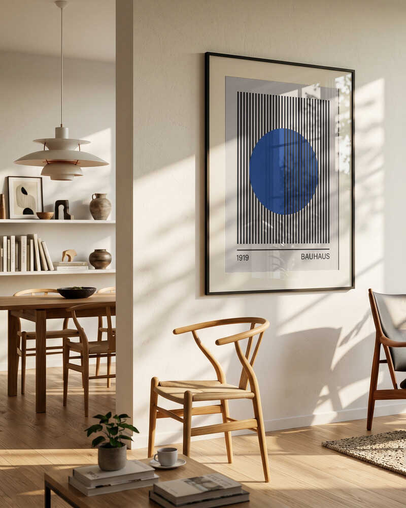 Geometric Blue Circle