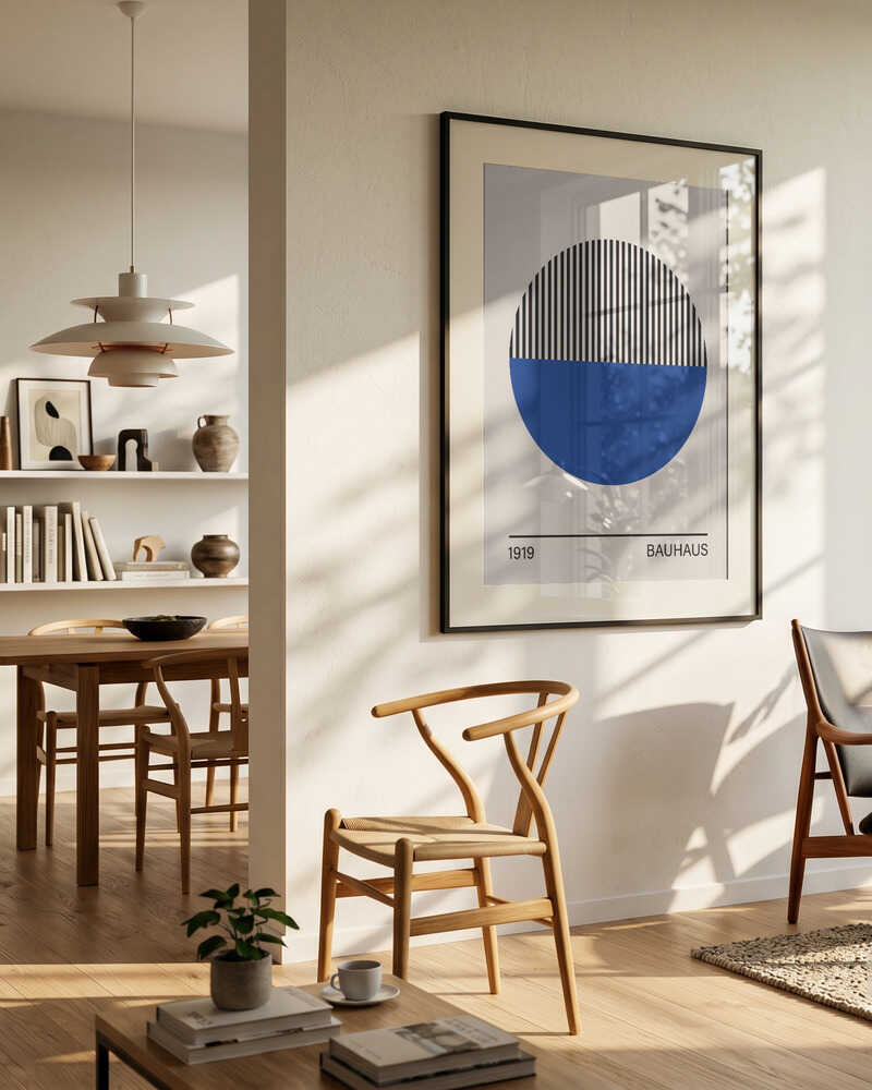 Geometric Blue Circle