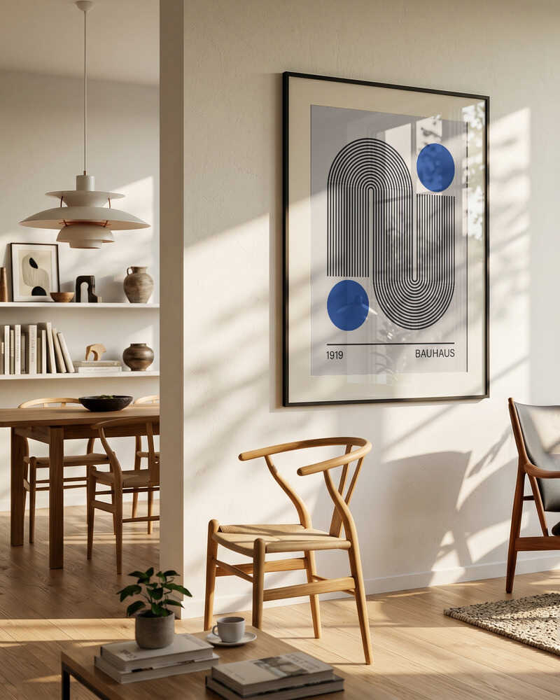 Modern Curves Blue Circles