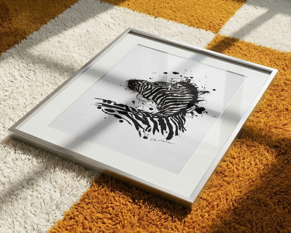 Wild Zebra Ink Splash