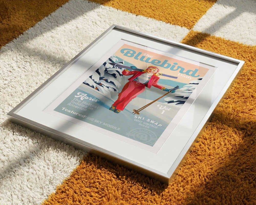 The Bluebird Daily Pinup Ski Art