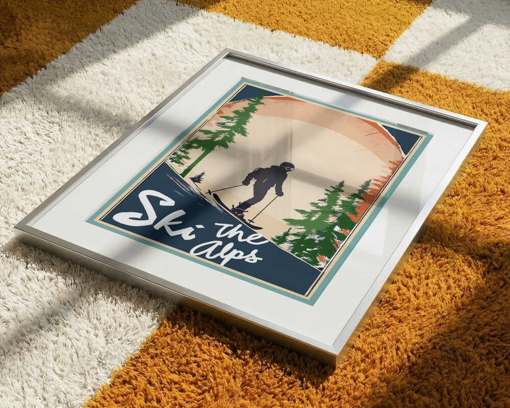 Winter Tourism: Vintage Ski the Alps Poster
