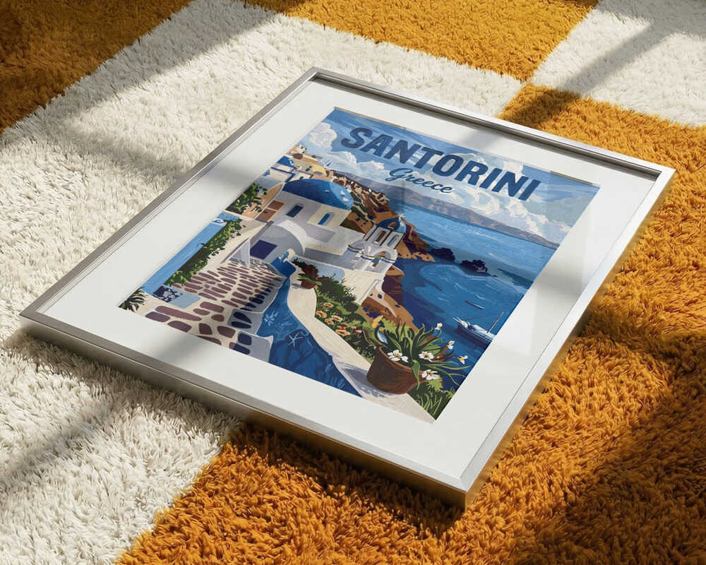 Santorini Blue Domes