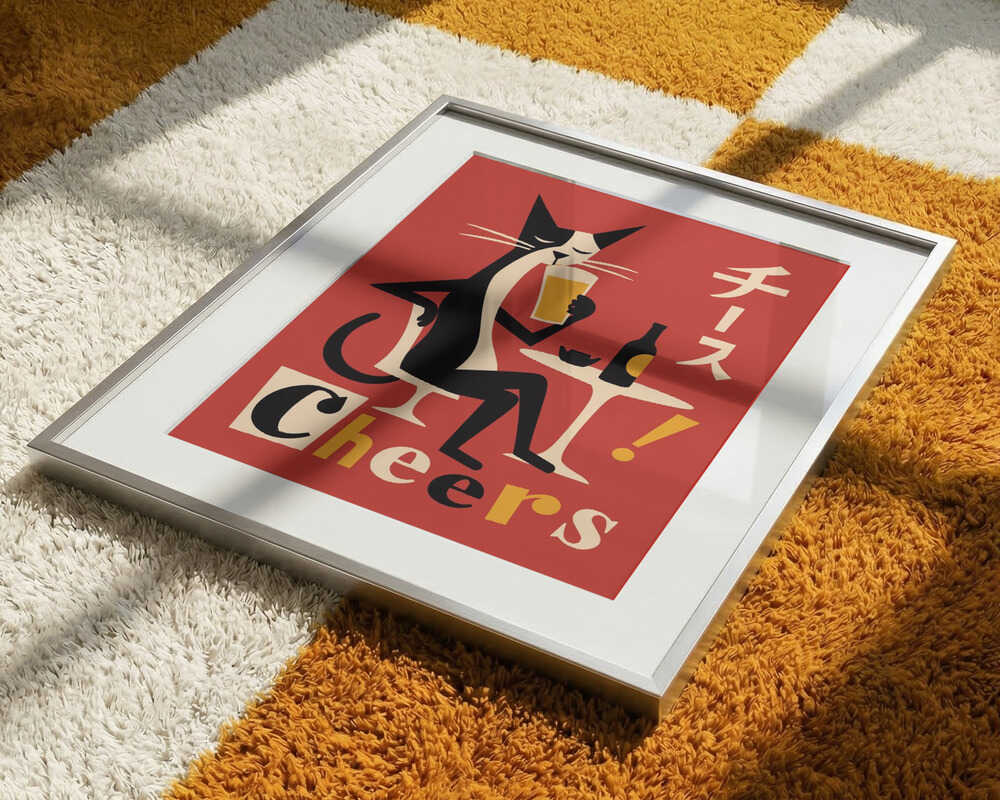 Retro Cat Cheers