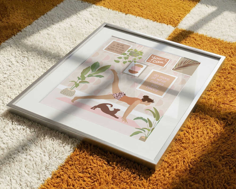 Home Yoga With Cat