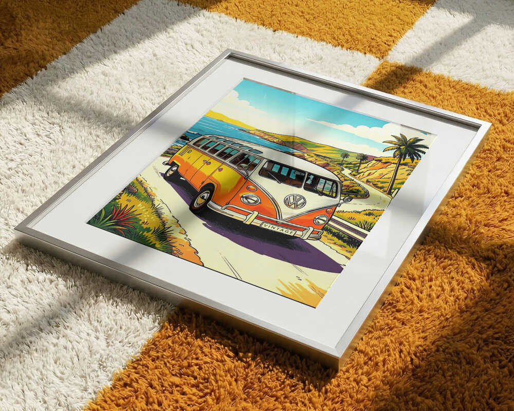 Vintage Bus Coastal Drive