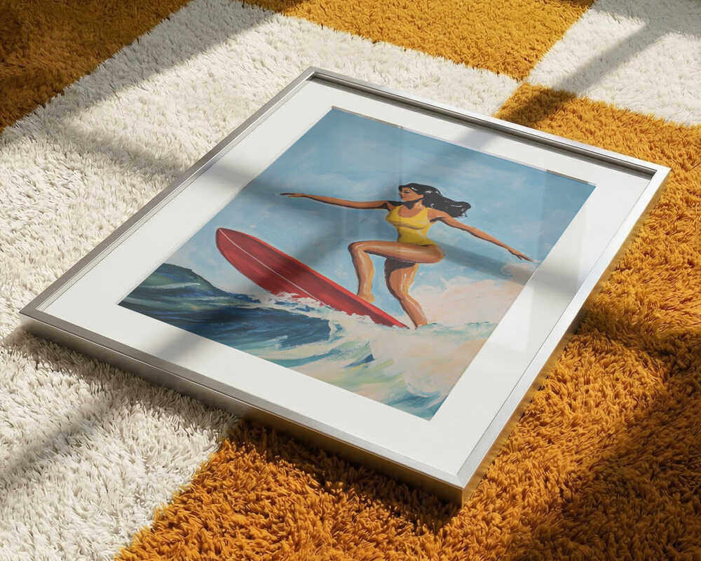 Retro Surfer Girl