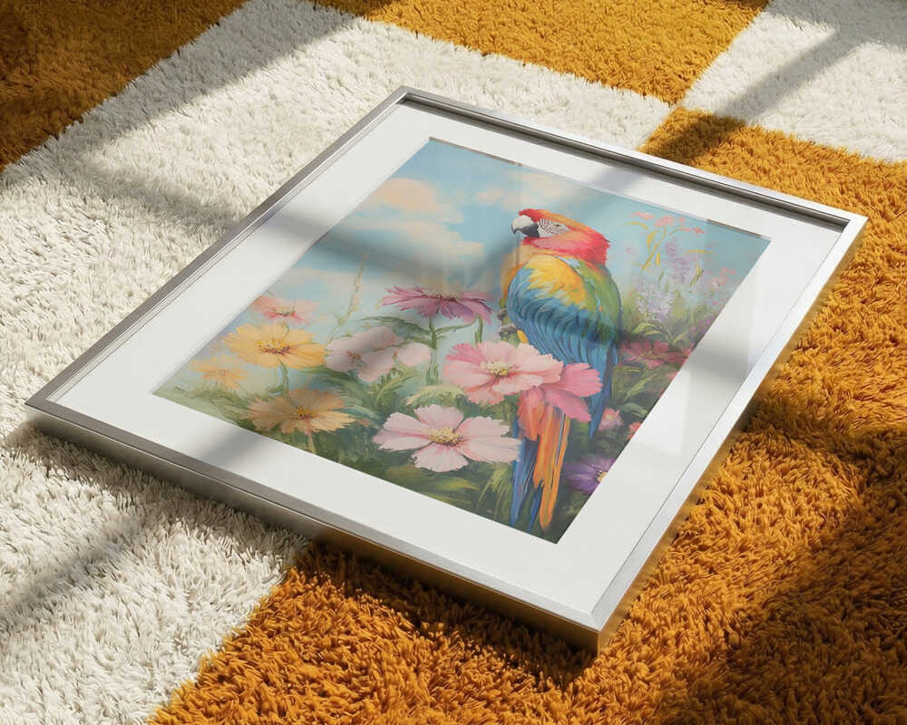 Vibrant Garden Macaw