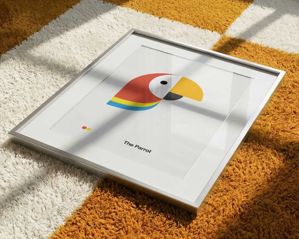 Colorful Geometric Parrot