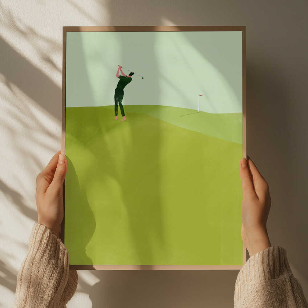 Golfer's Green Swing
