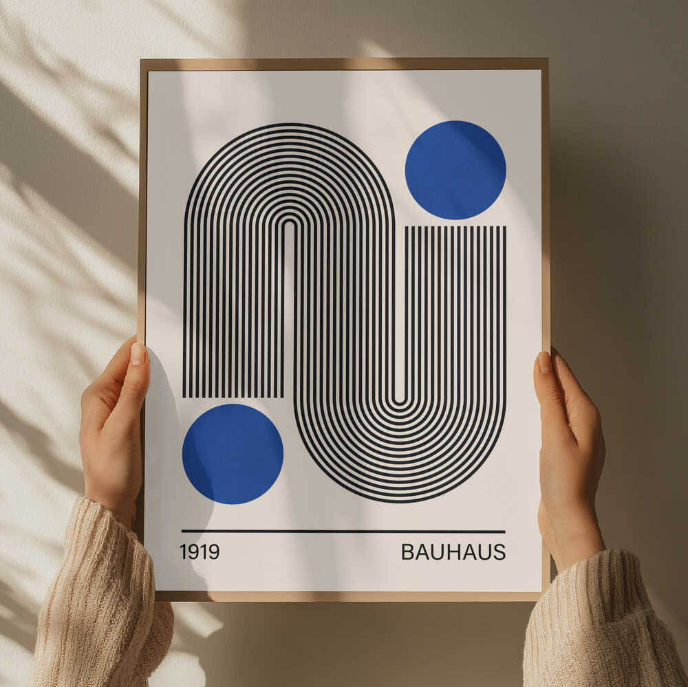 Modern Curves Blue Circles