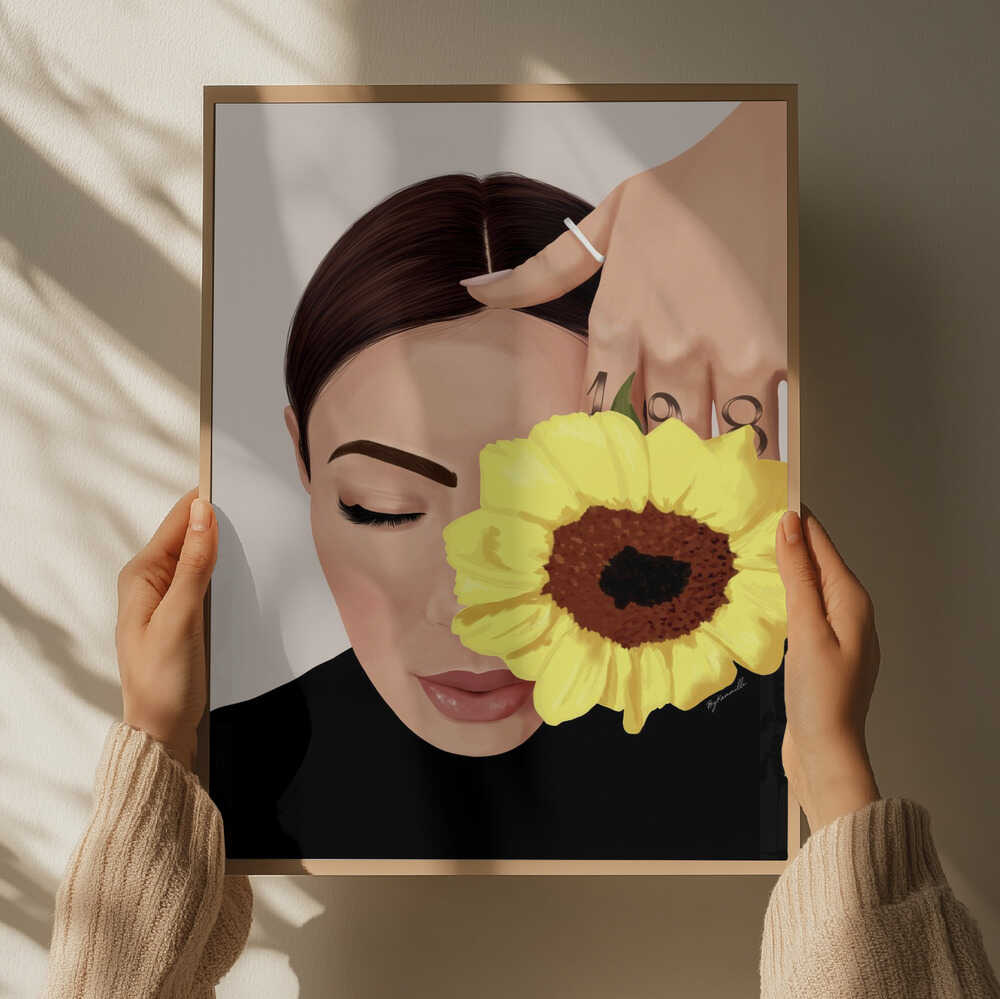 Serene Sunflower Portrait