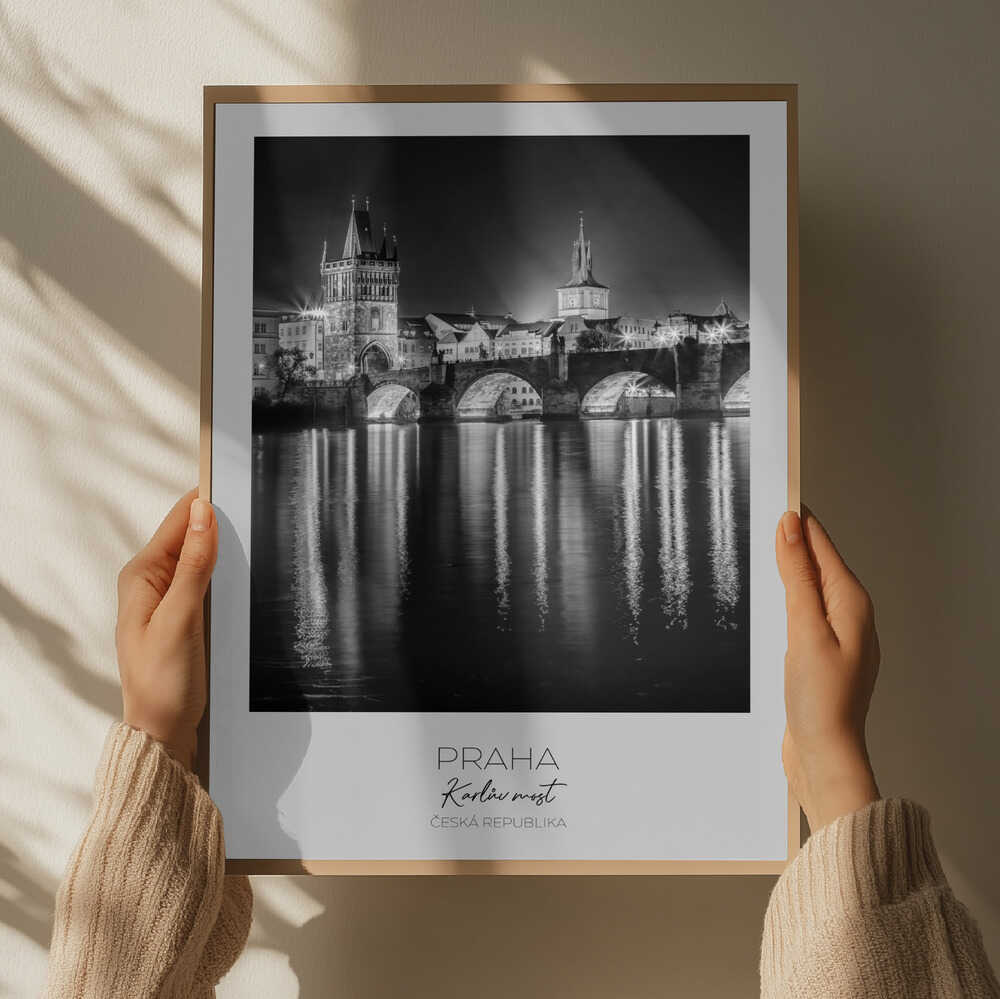 Prague Charles Bridge Night